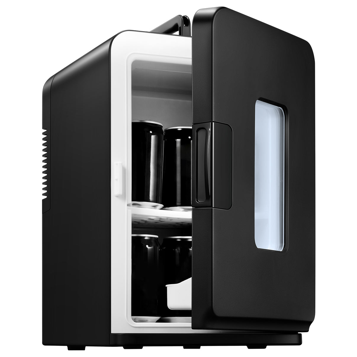 Mini Fridge 15 Liter/21 Cans, AC+DC Power Small Fridge for Bedroom, Ca ...