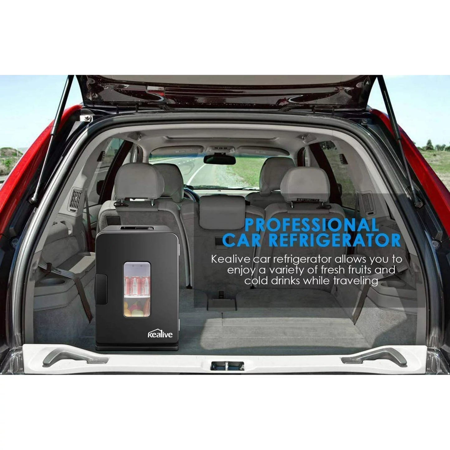 NORTHCLAN Mini Fridge, 15 L/21 Can Personal Refrigerator, Portable Cooler &Warmer, Beverage & Skincare, 110V/12V, Black, Width 11.8", New