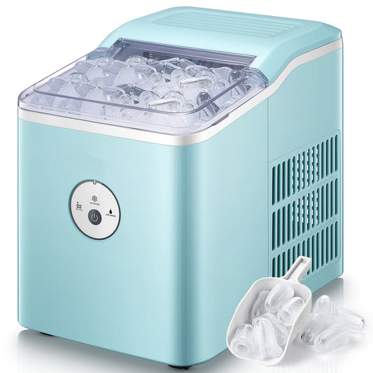 Ice Maker, Countertop, 28 lbs in 24 Hrs, 9 Bullet Ice in 5 Minutes, Mint